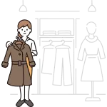 A Woman Serving Customers At An Apparel Store SVG Icon